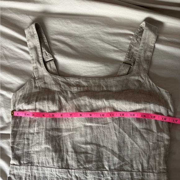 Abercrombie & Fitch Beige Linen Blend Mini Dress - Picture 6 of 8